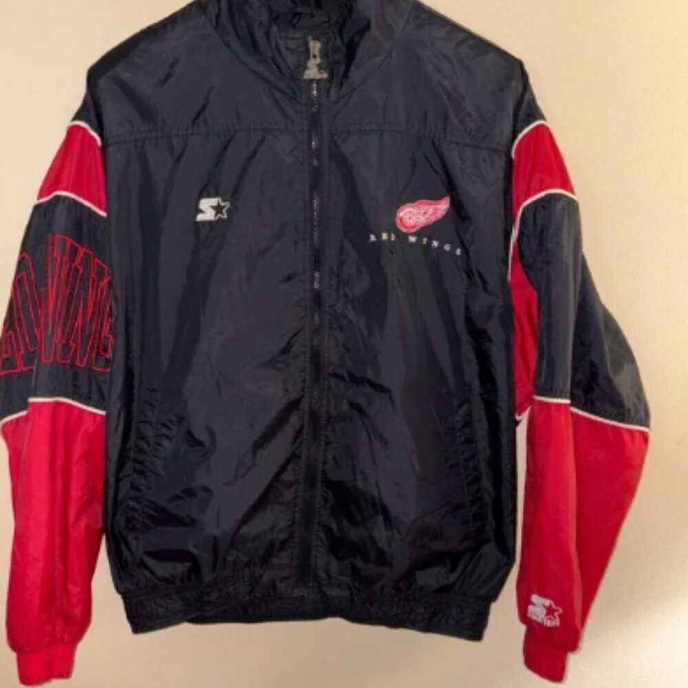 Starter NHL Center Ice Collectible Detroit Red Wings Windbreaker Jacket Size L